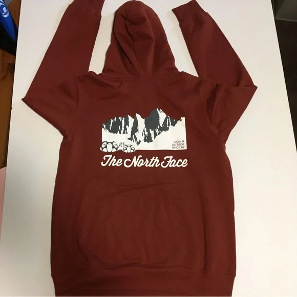 The North Face Pullover Hoodie Hooded Sweatshirt Sweater Mens Sz M Red New NWT - Picture 6 of 10